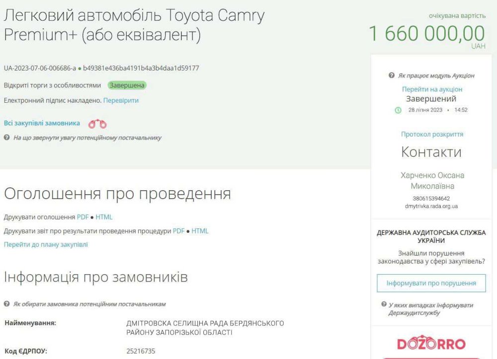 �������� ������������� ��������� �������� ��� ��������� ����� ����������, ������� � ������ ���������, ��������� Toyota Camry � ������������ Premium
