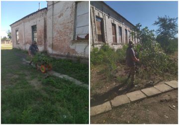 Сотрудники МУП «Вест» Бердянского МО провели субботник в населенных пунктах Андровка и Андреевка