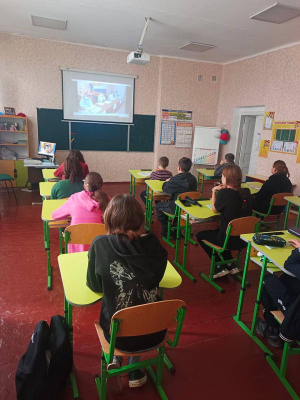 В Троицкой СОШ Бердянского МО (ТИК №7) был проведен урок на тему: «История выборов»