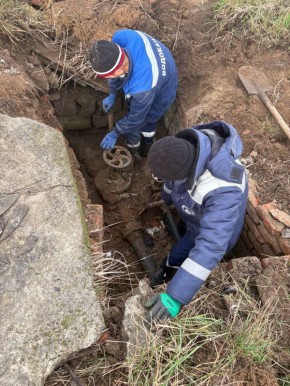 Ремонт распределительного колодца в селе Нововасильевка