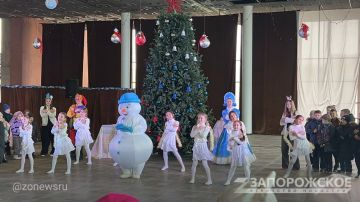 В Бердянске устроили новогоднее представление для школьников