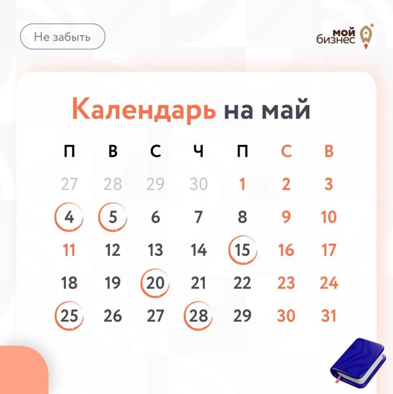 О чем не забыть в мае. Май — месяц, в котором работа с налогами и отчетами идет в привычном порядке