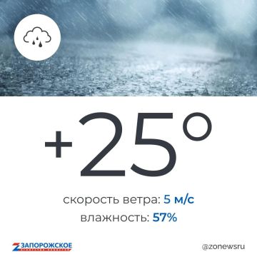 Дождь будет в Запорожской области в четверг