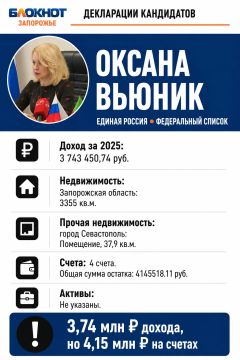 Кандидаты в Госдуму от Запорожской области раскрыли доходы и имущество